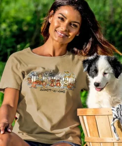 Picket Fence Pooches - Kona Coffee Dyed Short Sleeve Scoop Neck T-Shirt