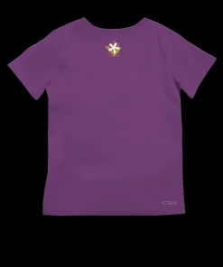 Plumeria Breeze - Violet Short Sleeve Pima V-Neck T-Shirt