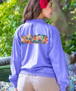 Pretty Bird - Lavender Dyed Long Sleeve Lightweight Pullover