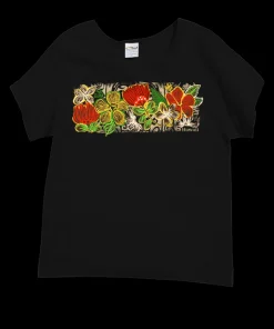 Pua Aina Band - Black Short Sleeve Scoop Neck T-Shirt