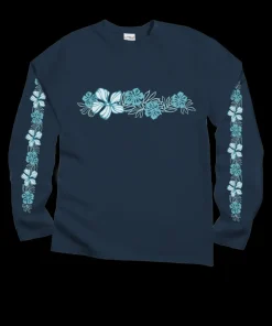 Pua Lani Band - Navy Long Sleeve Crewneck T-Shirt