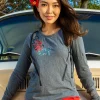 Pua Nalu - Gray Heather Long Sleeve Harmony Hooded T