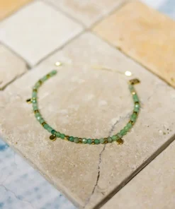 Pura Vida Jade Beaded Gold Bracelet