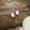 Pura Vida Rose Gold Opal Sea Turtle Earrings