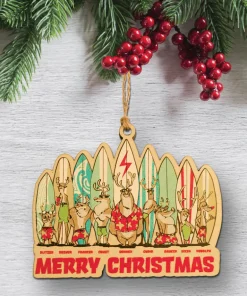 Reindeer Surfing Lesson - Maplewood Ornament