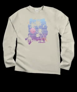 Sea Breeze - Coconut Dyed Long Sleeve Crewneck T-Shirt