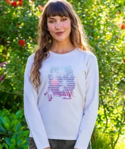 Sea Breeze - Coconut Dyed Long Sleeve Crewneck T-Shirt