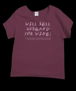Sell 4 Wine - Wine Dyed Short Sleeve Scoop Neck T-Shirt