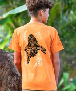 Shark Wave - Apricot Dyed Short Sleeve Crewneck T-Shirt