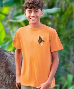 Shark Wave - Apricot Dyed Short Sleeve Crewneck T-Shirt