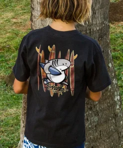 Sharka™ Surfboards - Black Short Sleeve Crewneck T-Shirt