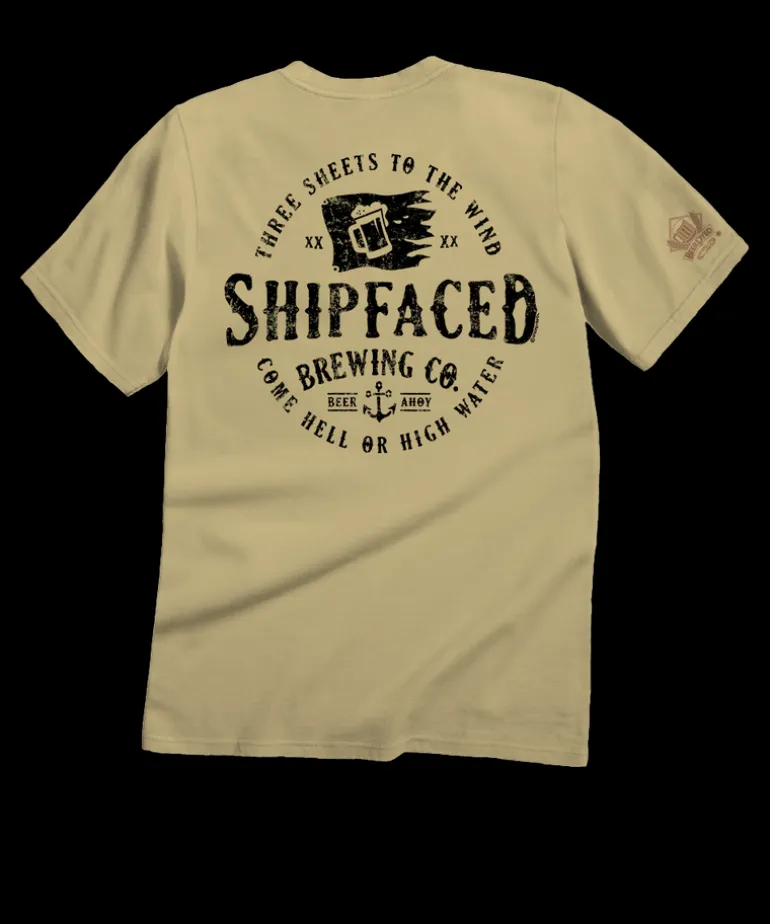 Shipfaced Brew - Beer Dyed Short Sleeve Crewneck T-Shirt