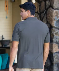 Sketchy Palm - Crater Dyed® Short Sleeve Oceanfront Polo Shirt