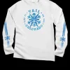 Snow Round - White Long Sleeve Crewneck T-Shirt