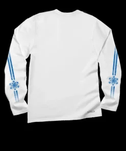 Snow Round - White Long Sleeve Crewneck T-Shirt