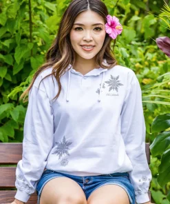 Snowflake Lace - White Long Sleeve Lightweight Pullover
