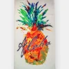 Splatter Pineapple - Microfiber Beach Towel