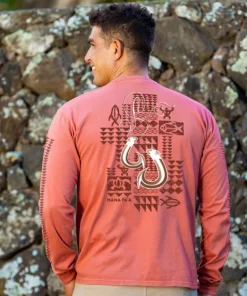 Tapa Hooks - Chile Dyed Long Sleeve Crewneck T-Shirt