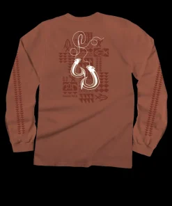 Tapa Hooks - Chile Dyed Long Sleeve Crewneck T-Shirt