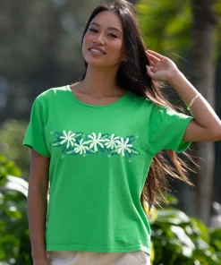 Tiare Band - Green Apple Dyed Short Sleeve Scoop Neck T-Shirt