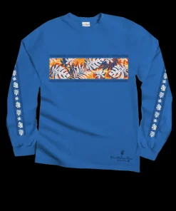 Tiki Band - Blue Hawaii Dyed Long Sleeve Crewneck T-Shirt