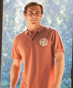 Tribal Elements - Chile Dyed Short Sleeve Oceanfront Polo Shirt