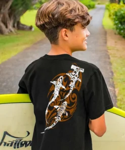 Tribal Hammer Thresher Ti - Black Short Sleeve Crewneck T-Shirt