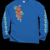 Tribal Haunani - Blue Hawaii Dyed Long Sleeve Crewneck T-Shirt