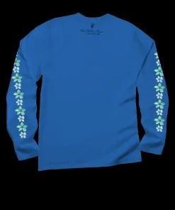 Tribal Haunani - Blue Hawaii Dyed Long Sleeve Crewneck T-Shirt
