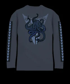 Tribal He'e Guardian - Smoke Long Sleeve Pima T-Shirt