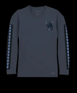 Tribal He'e Guardian - Smoke Long Sleeve Pima T-Shirt