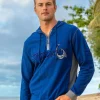 Tribal Hook Band - Midnight/Gray Long Sleeve Longboard Hooded Tee