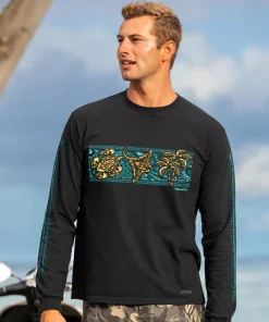 Tribal Icon Band - Black Long Sleeve Crewneck T-Shirt