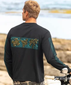 Tribal Icon Band - Black Long Sleeve Crewneck T-Shirt
