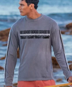 Tribal Ikaika Band - Crater Dyed® Long Sleeve Crewneck T-Shirt