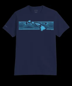 Tribal Islands Band - Indigo Short Sleeve Pima T-Shirt