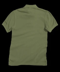 Tribal Manta Vert - Hemp Dyed Short Sleeve Oceanfront Polo Shirt
