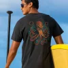 Tribal Octopus - Jet Black Short Sleeve Pima T-Shirt