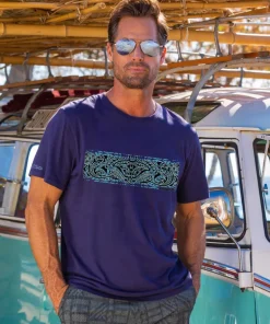 Tribal Sea Life - Indigo Short Sleeve Pima T-Shirt