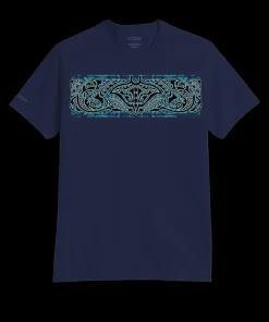 Tribal Sea Life - Indigo Short Sleeve Pima T-Shirt