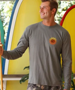 Tribal Sun - Crater Dyed® Long Sleeve Crewneck T-Shirt
