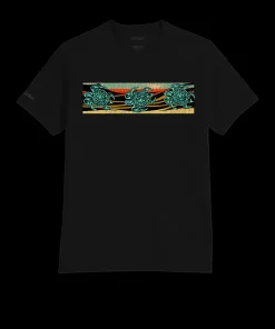 Tribal Tri Honu - Jet Black Short Sleeve Pima T-Shirt
