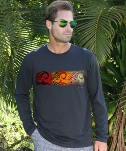 Trois Bands - Jet Black Long Sleeve Pima T-Shirt