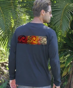 Trois Bands - Jet Black Long Sleeve Pima T-Shirt