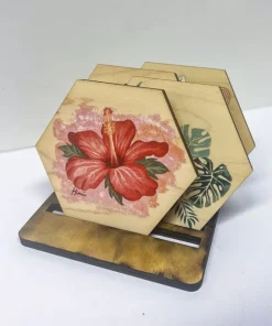 Tropical Floral - 4-Piece Coaster