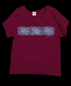 Turtle Trio Band - Pomegranate Dyed Short Sleeve Scoop Neck T-Shirt