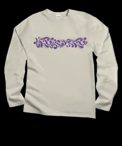 Twirling Band Swirls - Coconut Dyed Long Sleeve Crewneck T-Shirt