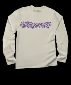 Twirling Band Swirls - Coconut Dyed Long Sleeve Crewneck T-Shirt