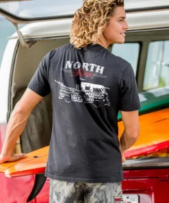 Volkswagen Cool Surf Van - Jet Black Short Sleeve Pima T-Shirt