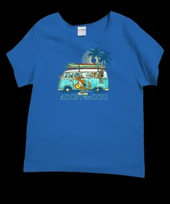 Volkswagen Hawaiian Humane Society Dog Day - Blue Hawaii Dyed Short Sleeve Scoop Neck T-Shirt